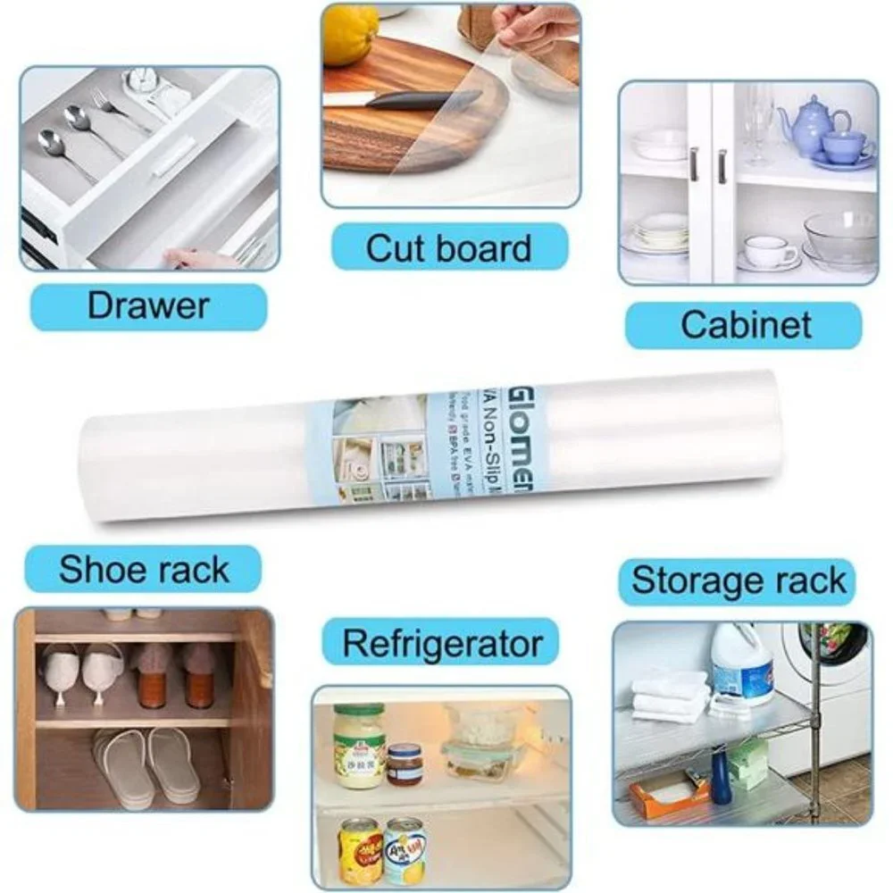 Shelf Liner, Non-Slip Cabinet Liner, Washable Oil-Proof for Kitchen 12